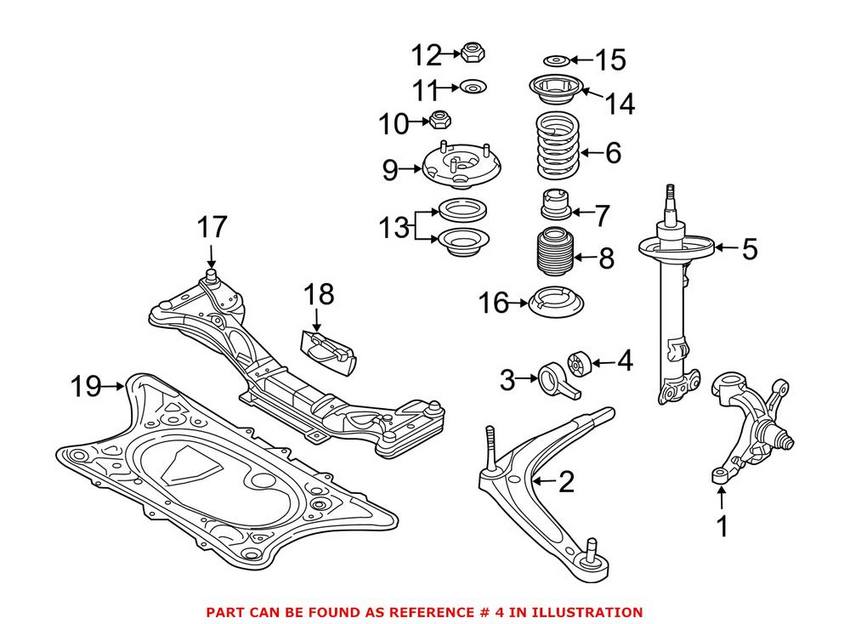 BMW Control Arm Bushing Set - Front 31107838575